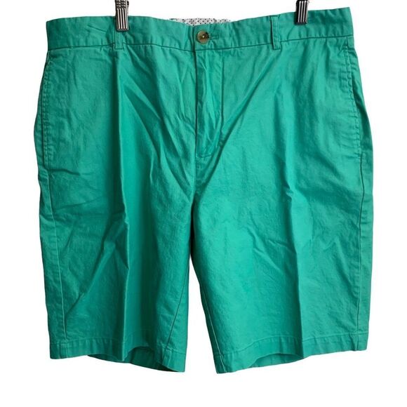 TailorByrd Moss Green Flat‎ Front Twill Shorts  - Size 36 - Picture 2 of 6